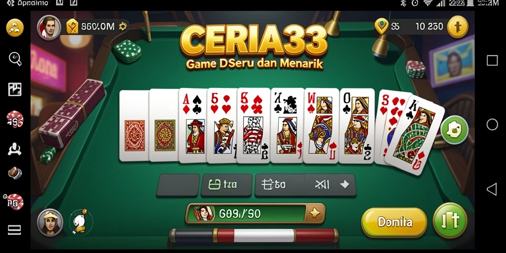 Tampilan gameplay seru dalam CERIA33 yang menampilkan permainan Domino.