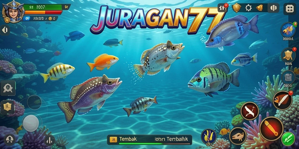 Screenshot gameplay menangkap momen seru menembak ikan.