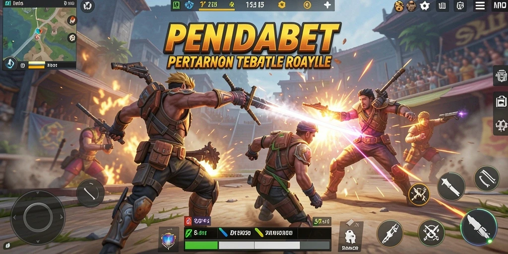 Tampilan menarik dari gameplay Battle Royale di PENIDABET.